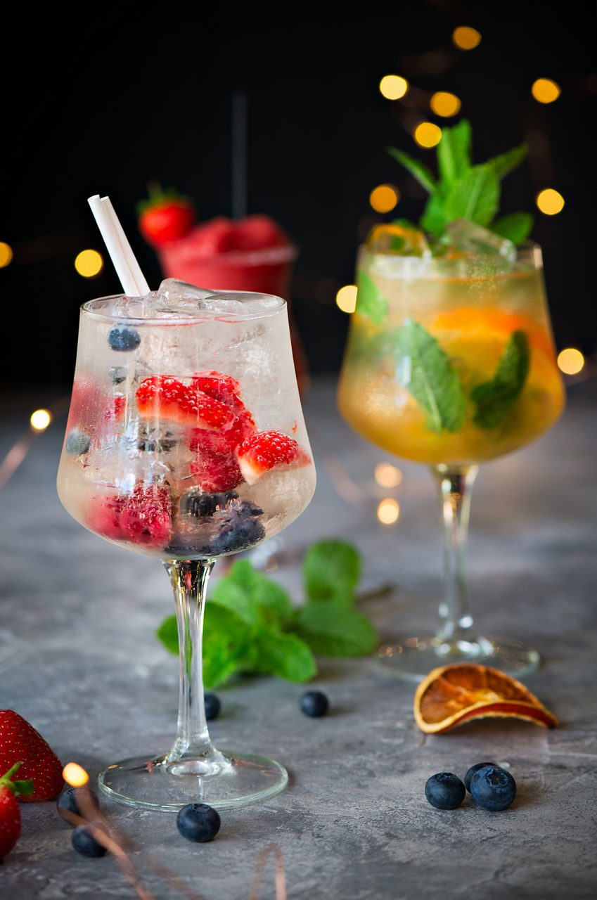 Family looking at the light displays.